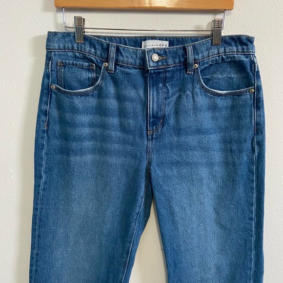 LOFT Slouchy Boyfriend Cuffed Jeans
Curvy Fit Classic Mid Wash Denim - Picture 7 of 8